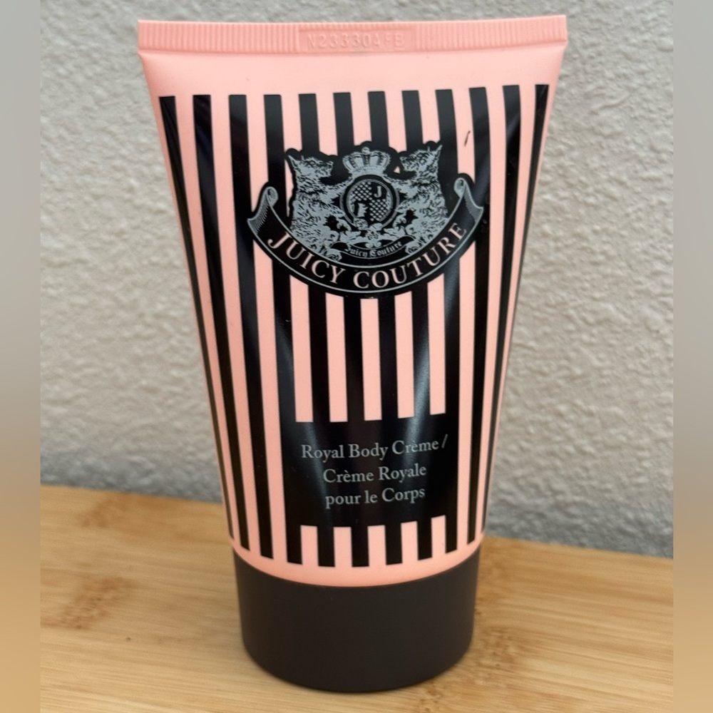 Juicy Couture Striped Pink and Black Body Creme